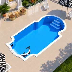 08 fiberglass pool grecian dual steps