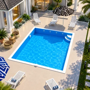 12 fiberglass pool rectangle villa square