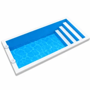 16 fiberglass pool rectangle wide entry steps