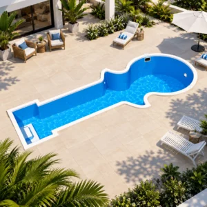 29 fiberglass pool freeform keyhole