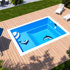 35 fiberglass pool rectangle compact