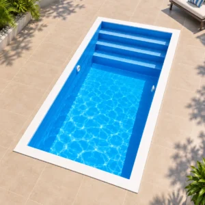 39 fiberglass pool rectangle lap wide steps