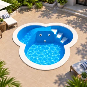 41 fiberglass pool freeform clover